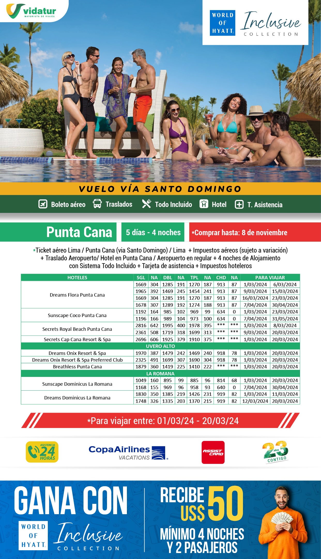 Vidatur   In Promo Punta Cana Hoteles World Of Hyatt 2024 